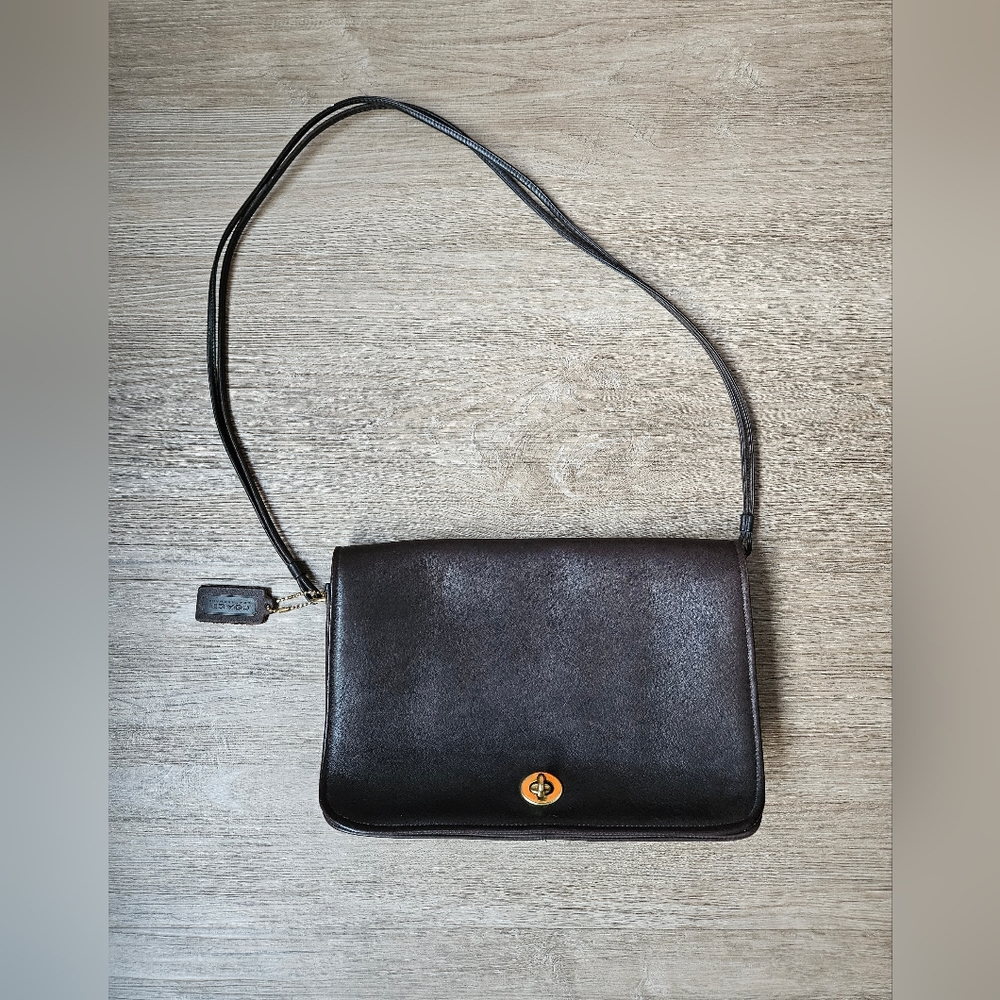Vintage Coach Rare Pre Creed 1960s Mocha Shoulder Bag EUC